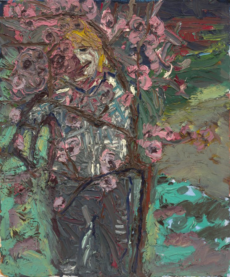 Junge hinter Blüten (Ruven)